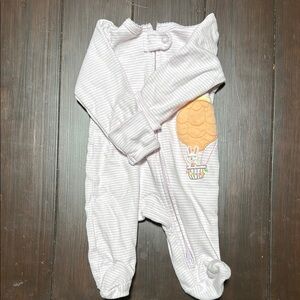 Carter's White Footie One Piece with Built-in Feet